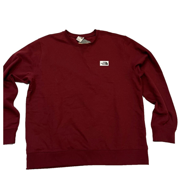 The North Face Heritage 2.0 Crewneck Sweatshirt Extra Extra Large XXL Burgundy - Picture 3 of 5